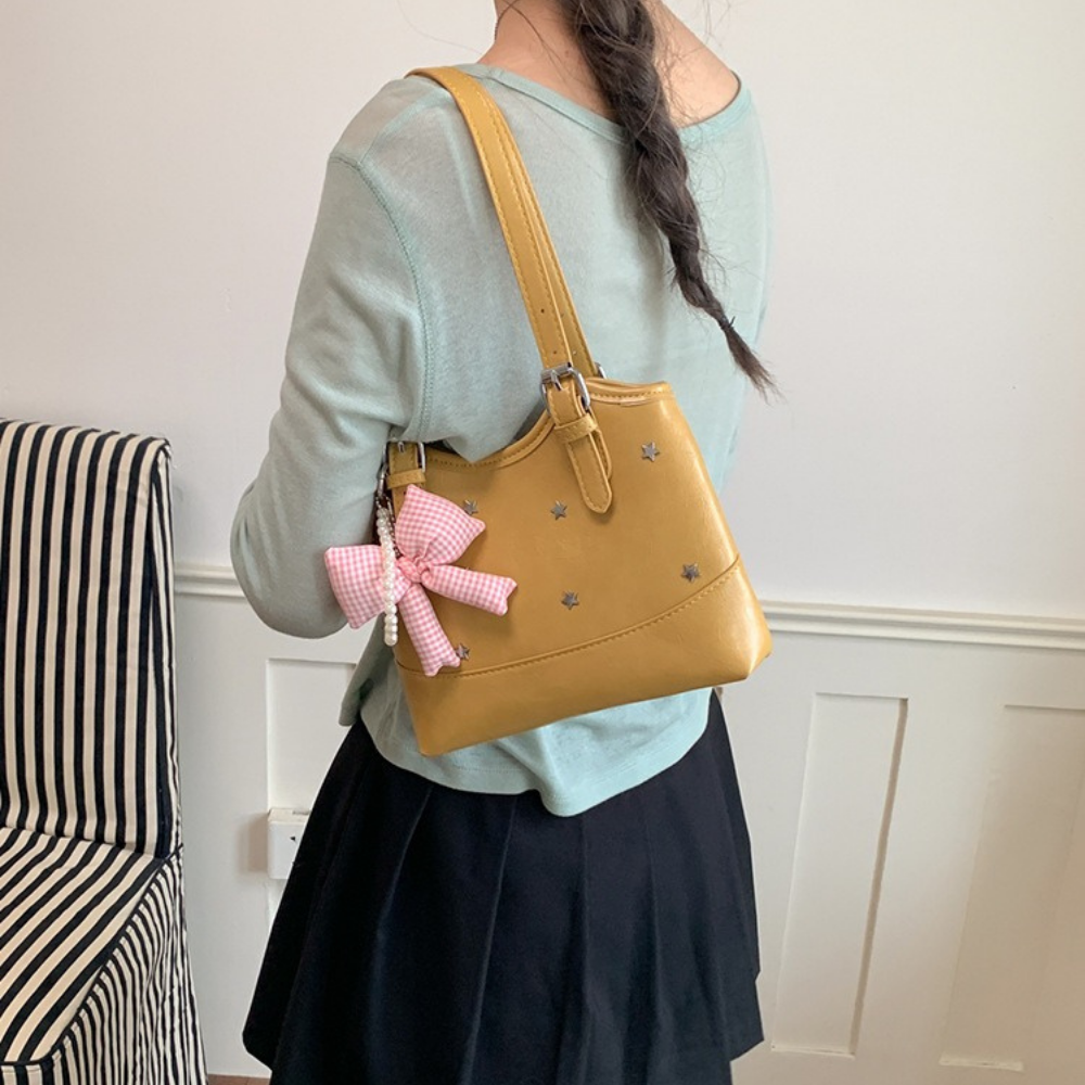 Perlisa Bow Charm Shoulder Bag