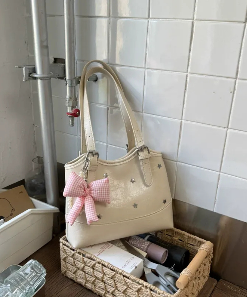 Perlisa Bow Charm Shoulder Bag