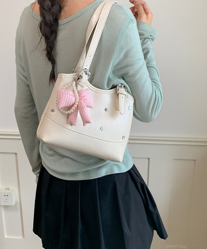 Perlisa Bow Charm Shoulder Bag
