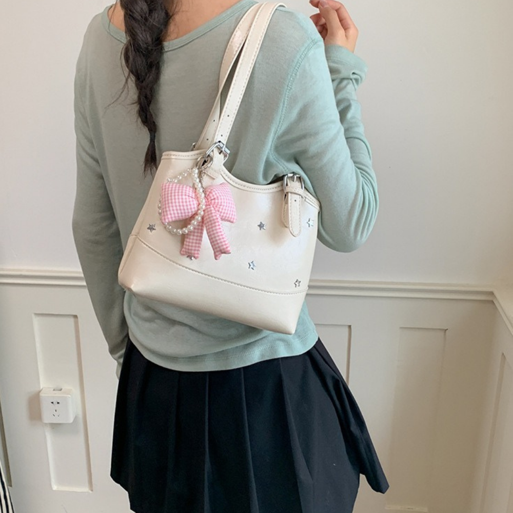 Perlisa Bow Charm Shoulder Bag