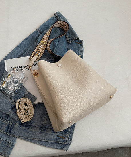 Léonore Vegan Leather Crossbody Bucket Bag