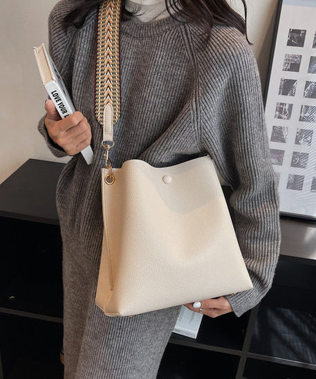 Léonore Vegan Leather Crossbody Bucket Bag