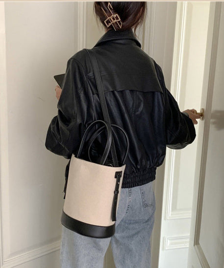 Serah Vegan Leather Crossbody Bucket Bag