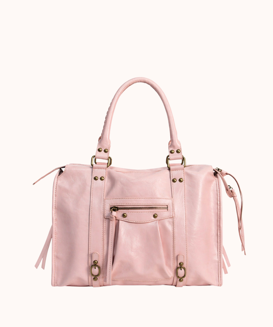 Throttle Studded Top-Handle Bag