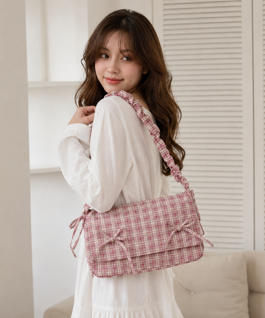 Quivara Plaid Shoulder Bag