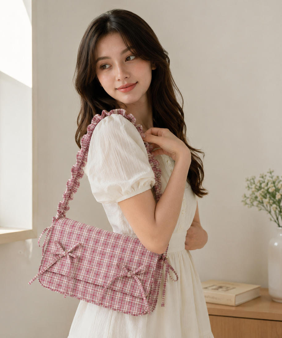 Quivara Plaid Shoulder Bag