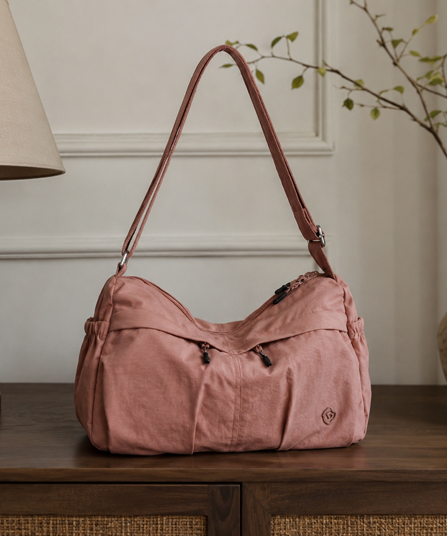 Fabria Ruched Shoulder Bag