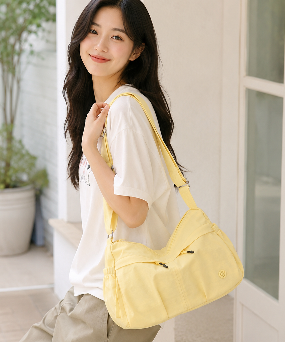 Fabria Ruched Shoulder Bag