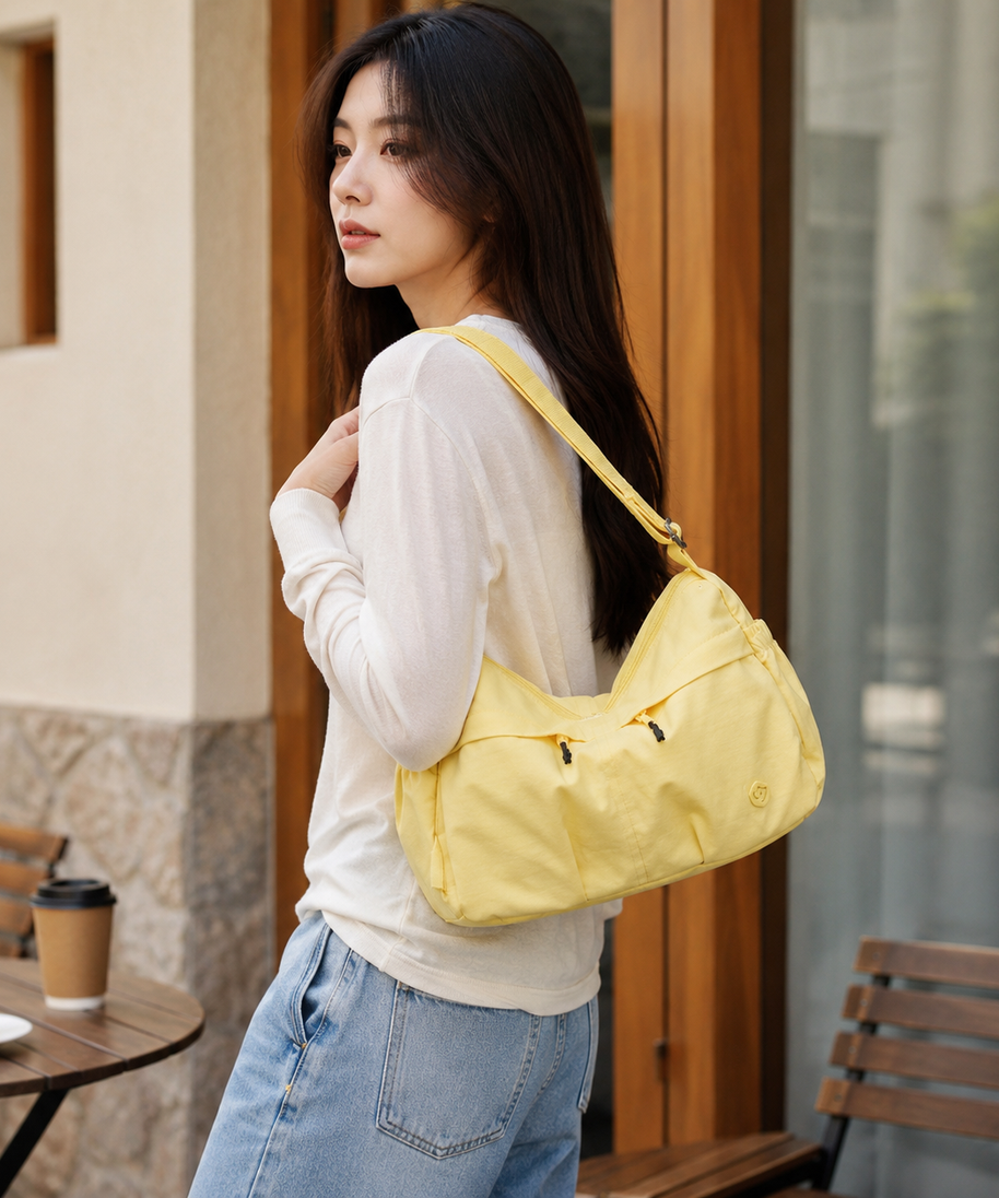 Fabria Ruched Shoulder Bag