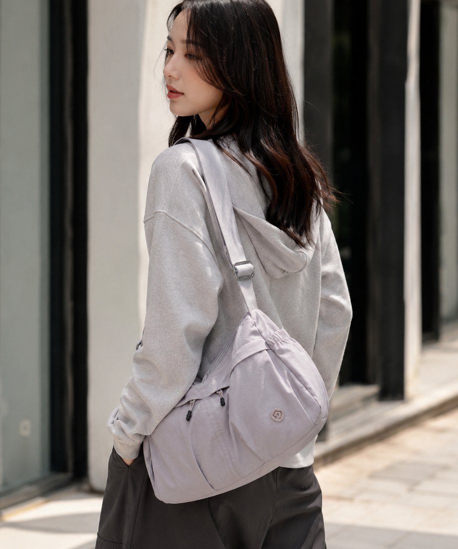 Fabria Ruched Shoulder Bag
