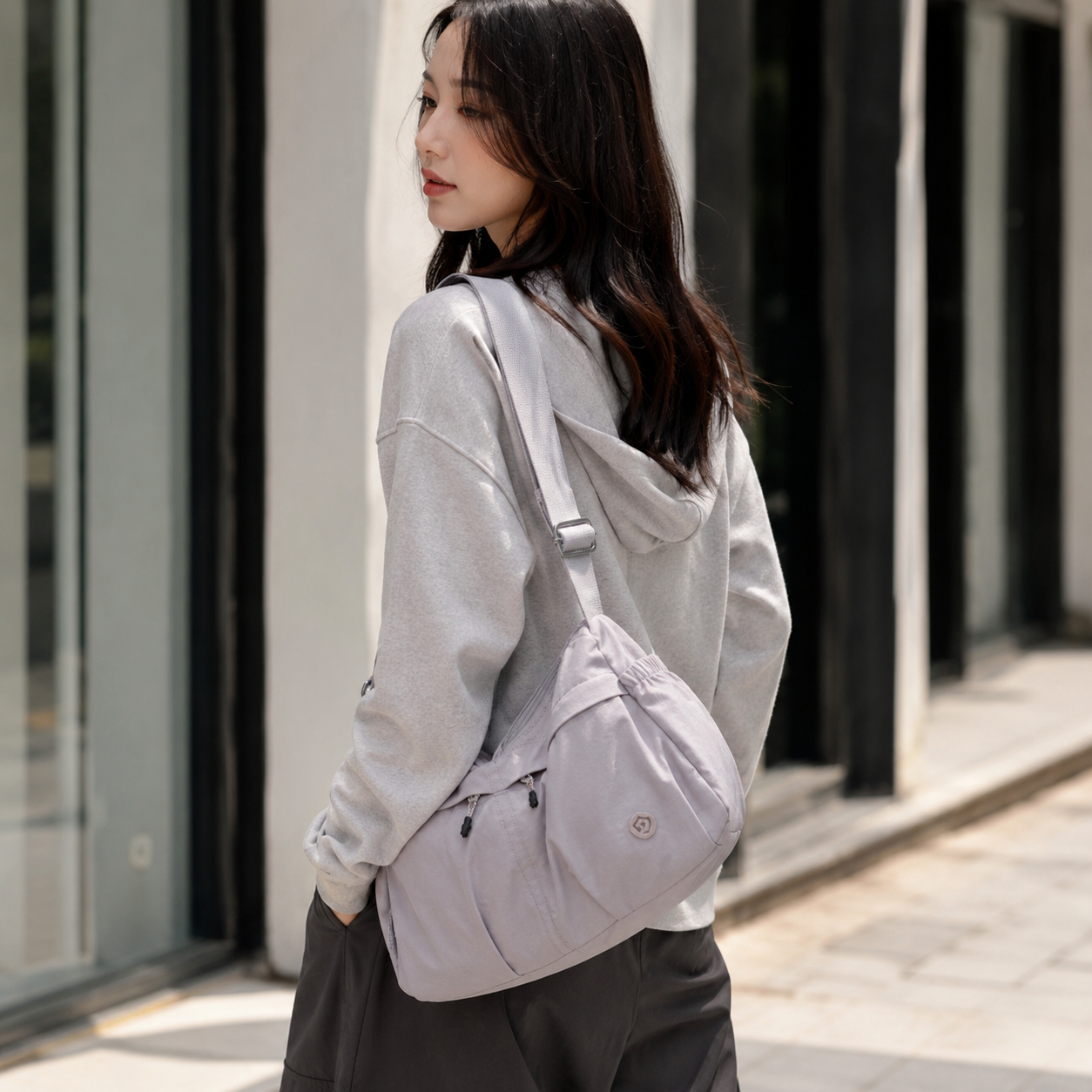 Fabria Ruched Shoulder Bag