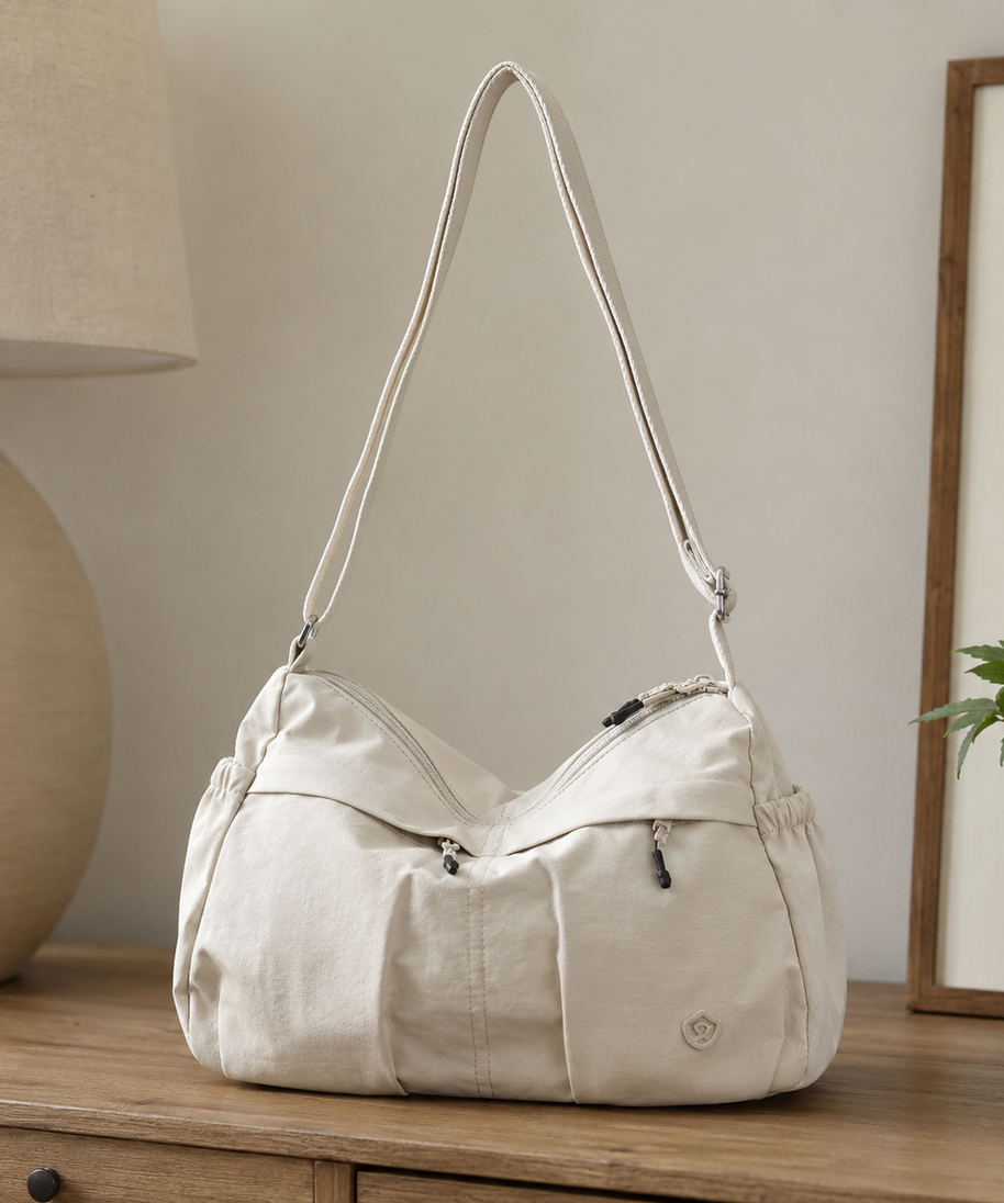 Fabria Ruched Shoulder Bag