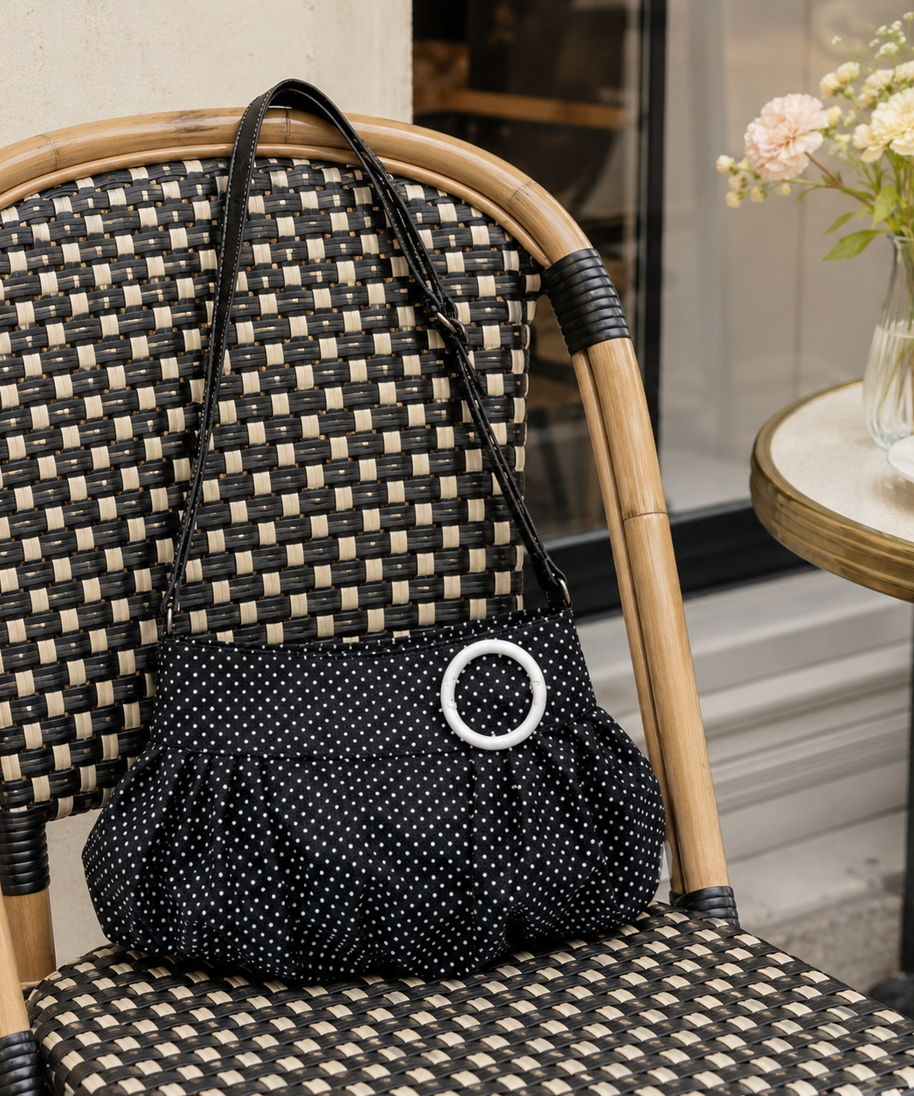 Taviola Polka Dot Shoulder Bag