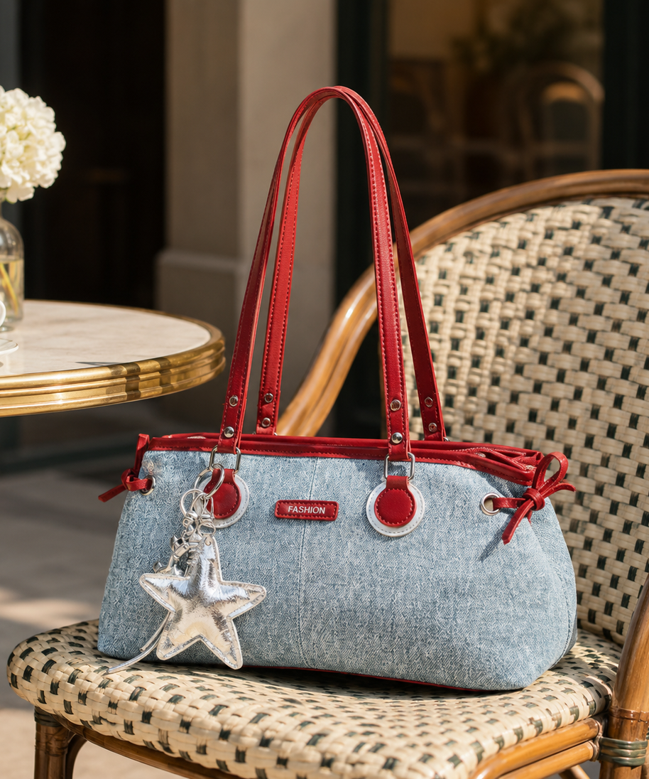 Avelora Contrast Strap Shoulder Bag