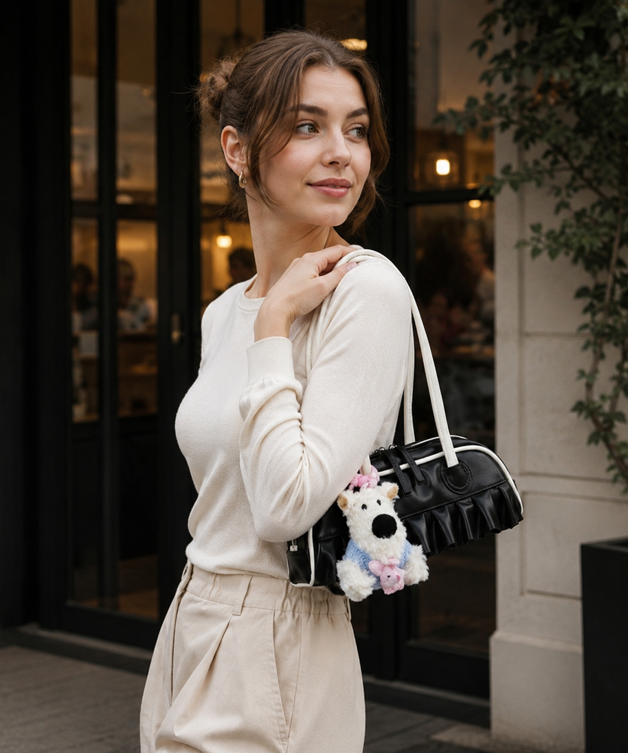 Mavelle Ruffle Shoulder Bag