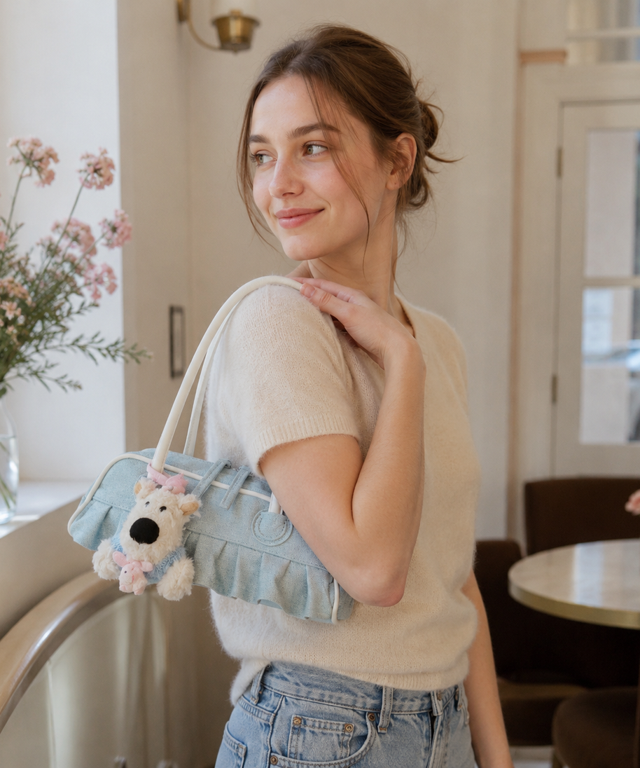 Mavelle Ruffle Shoulder Bag