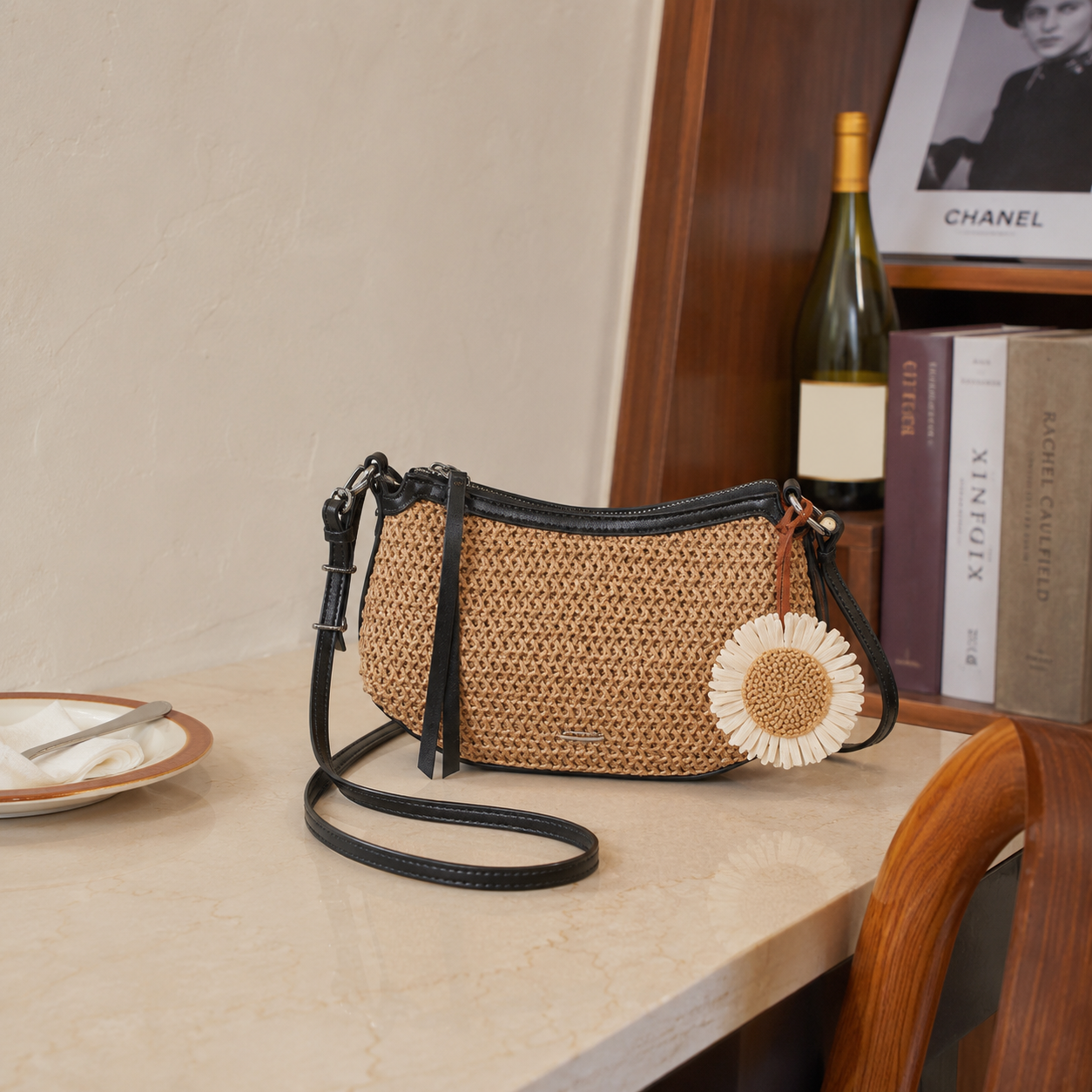 Solene Woven Shoulder Bag
