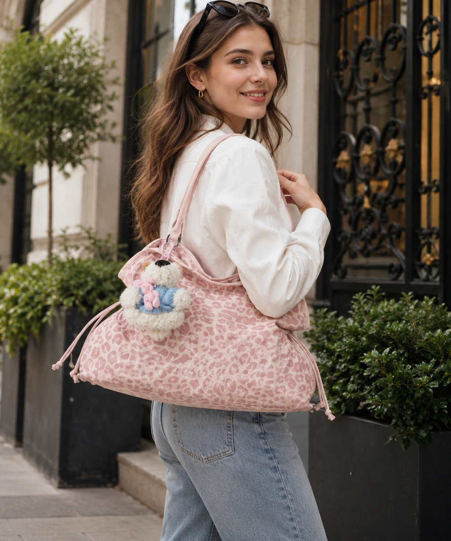 Roselle Leopard Print Shoulder Bag