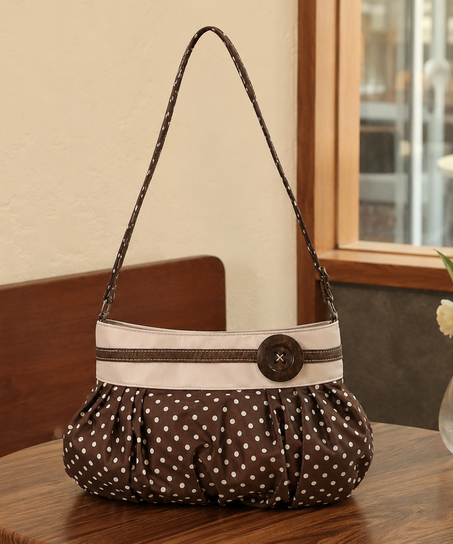 Elara Polka Dot Cloud Shoulder Bag
