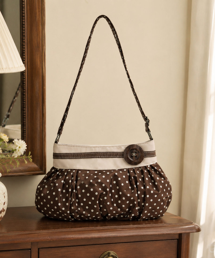 Elara Polka Dot Cloud Shoulder Bag