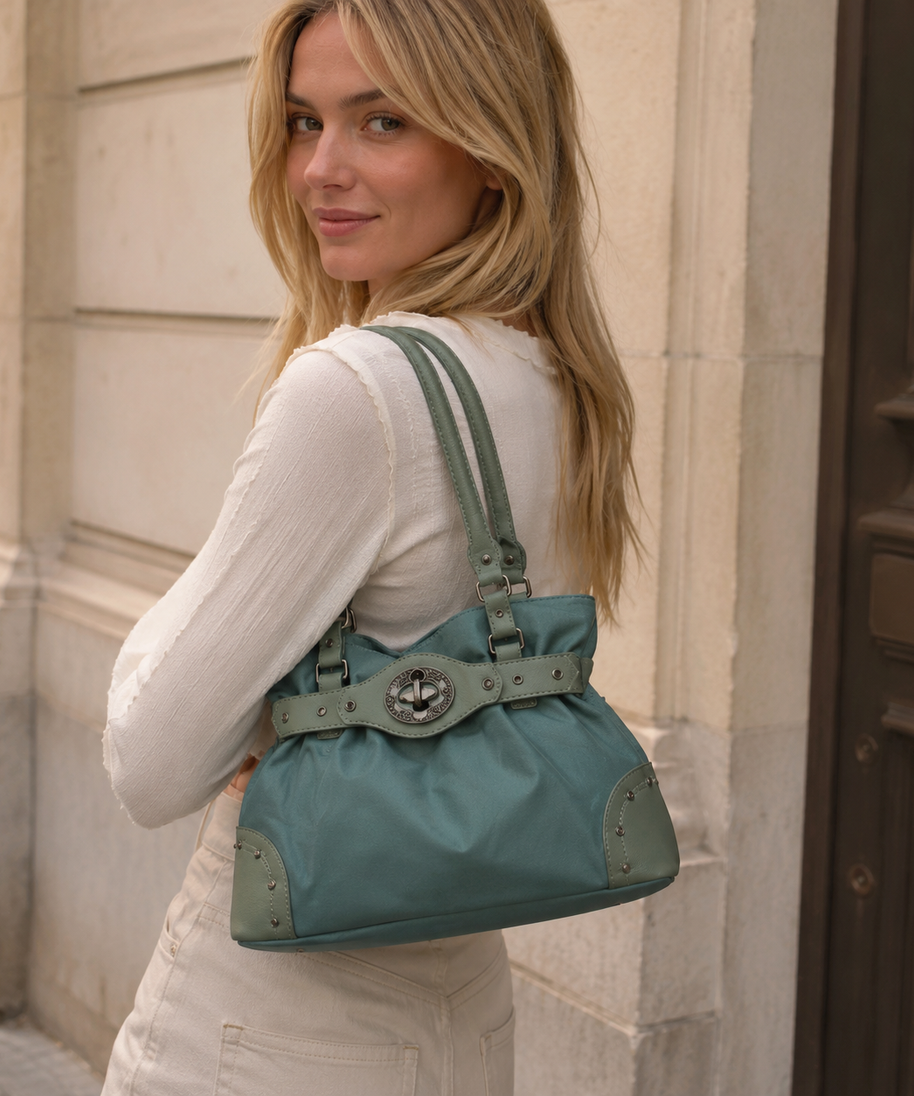 Tivana Ruched Shoulder Bag