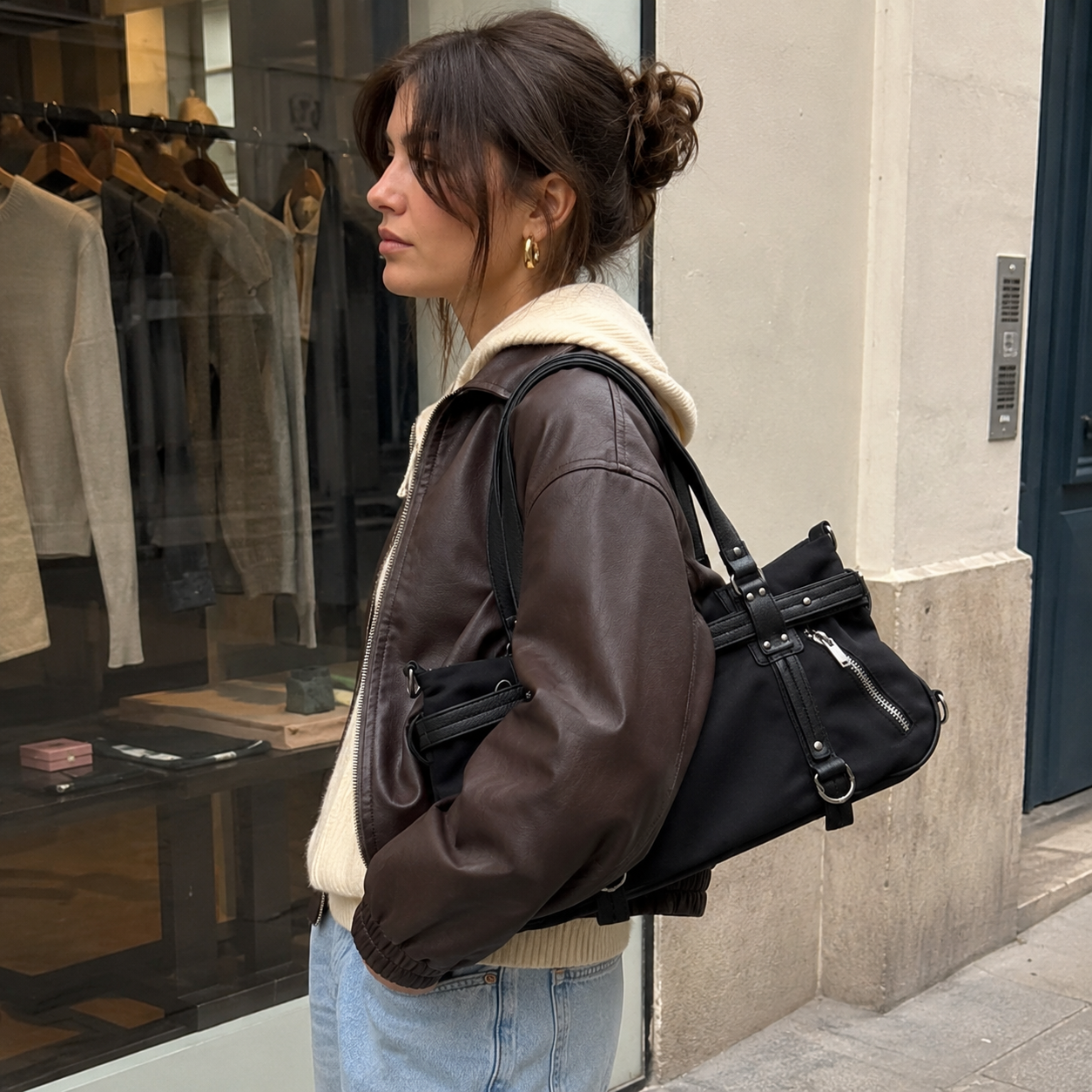 Ombrita Belted Shoulder Bag