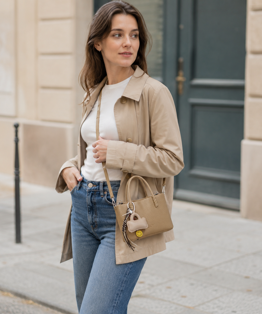 Dolciana Heart Charm Bucket Bag