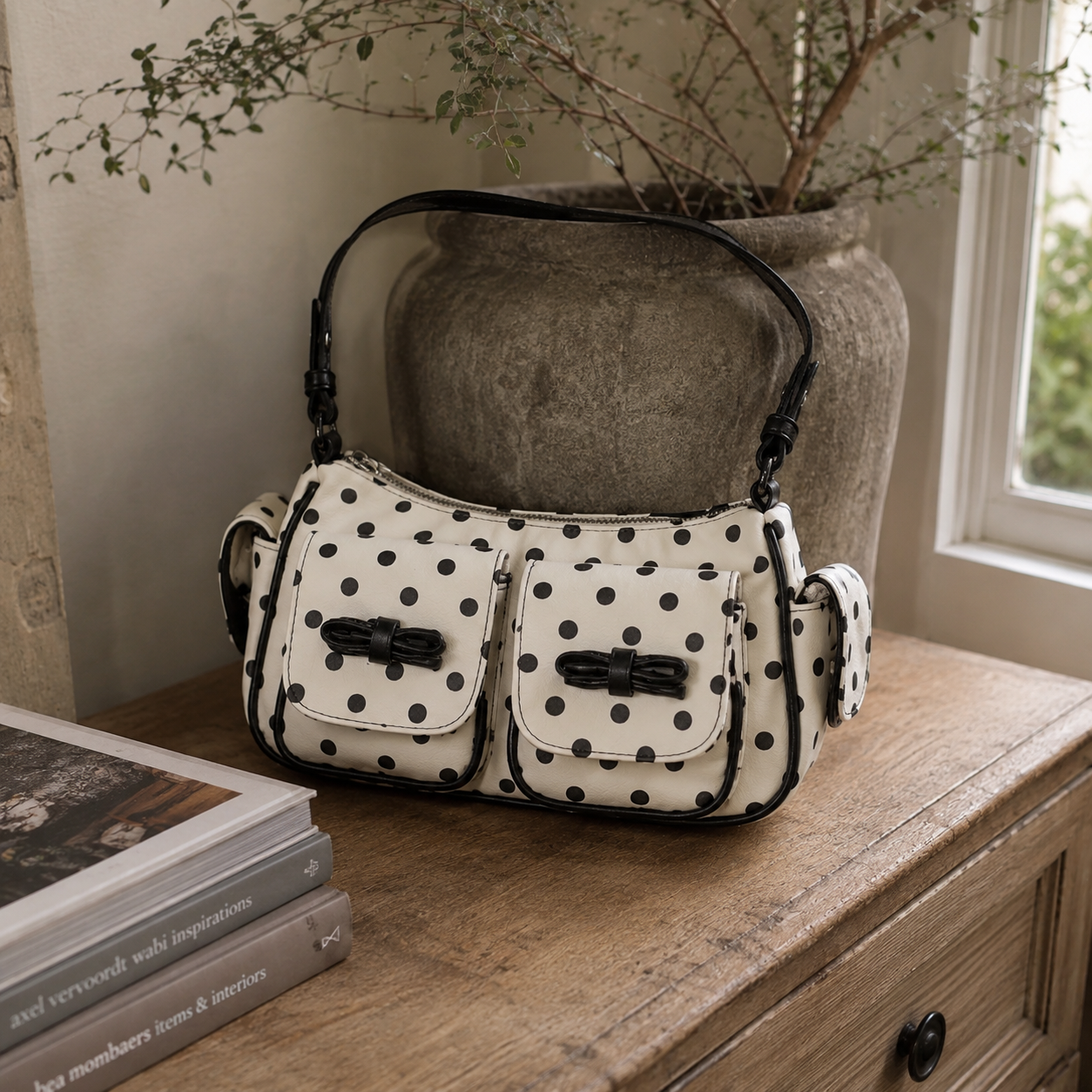 Arquina Bow Pocket Shoulder Bag