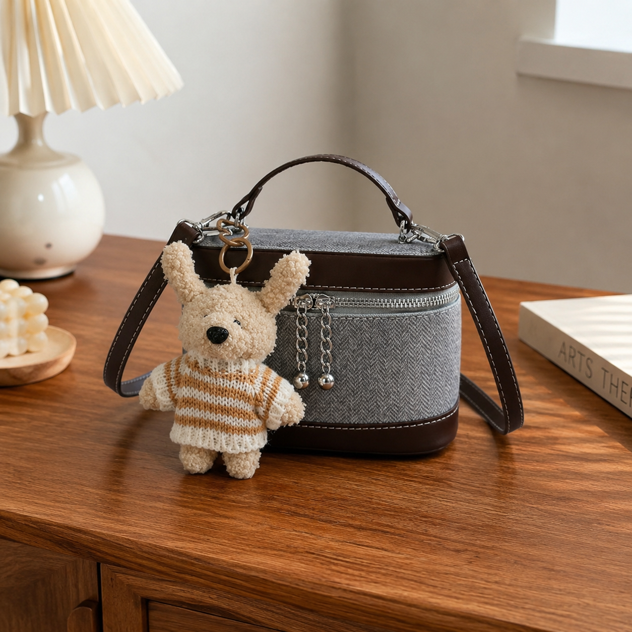 Leporia Bunny Charm Mini Handbag