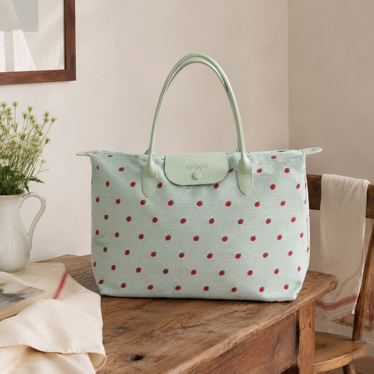 Fraiselle Strawberry Tote Bag