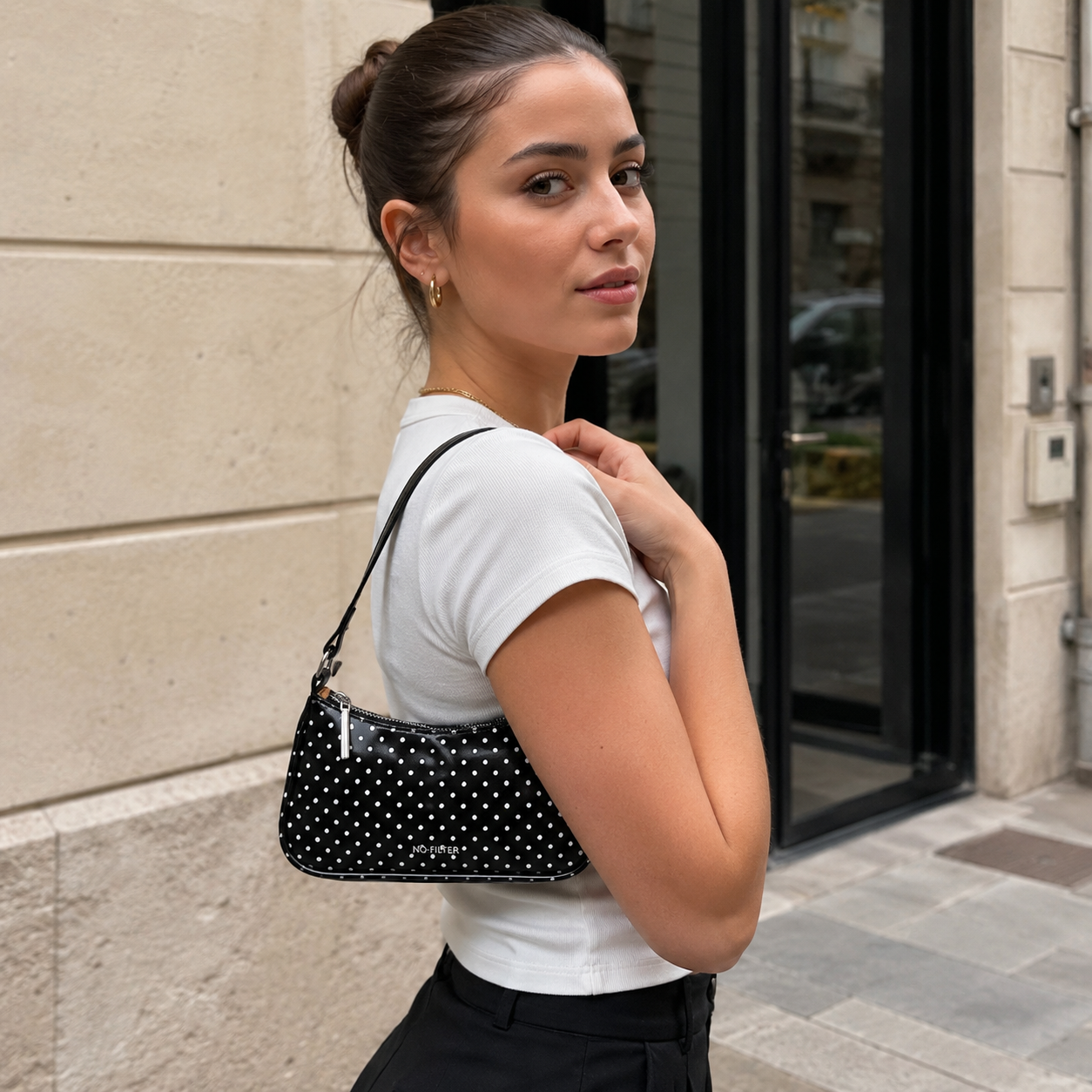 Rubiena Polka Dot Shoulder Bag