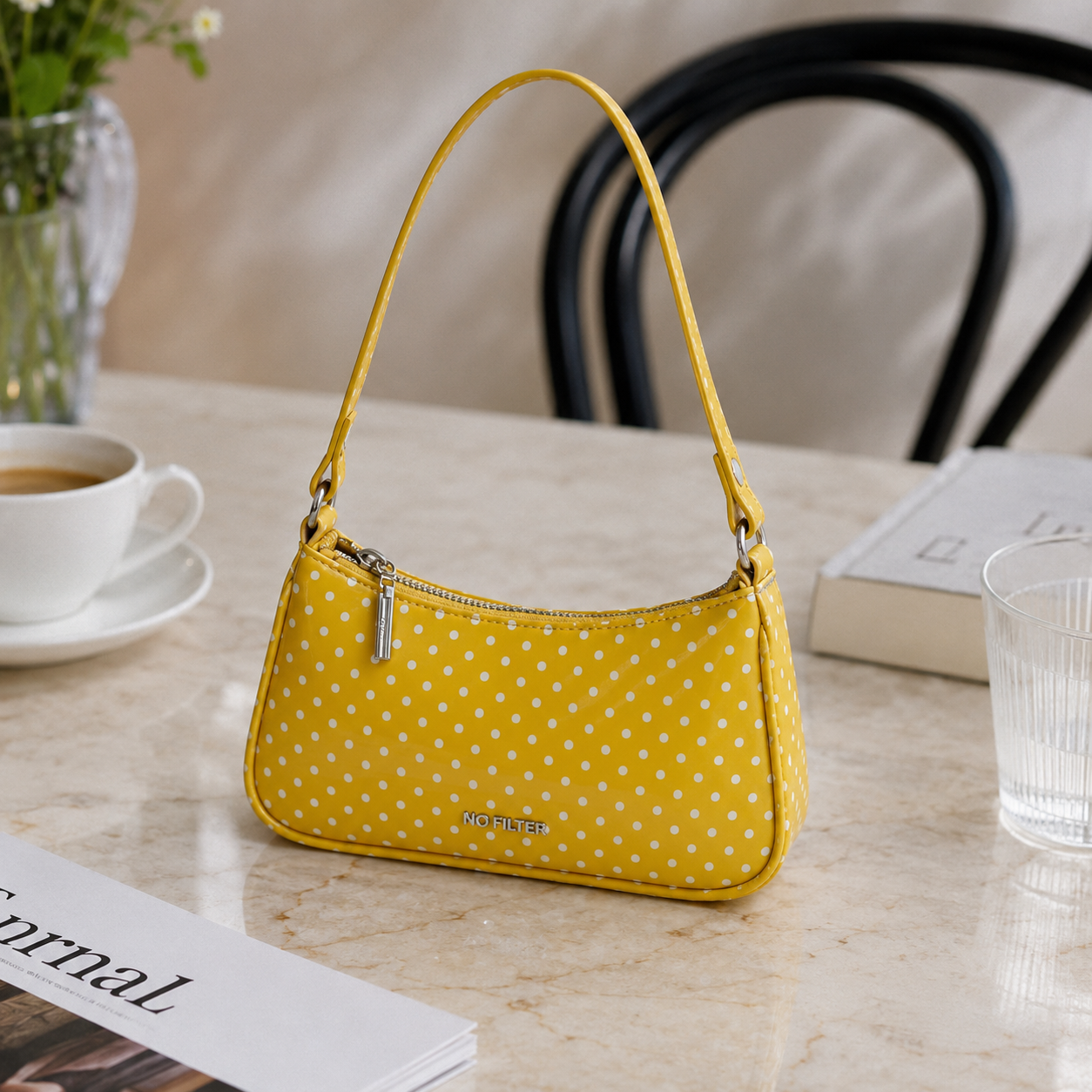 Rubiena Polka Dot Shoulder Bag