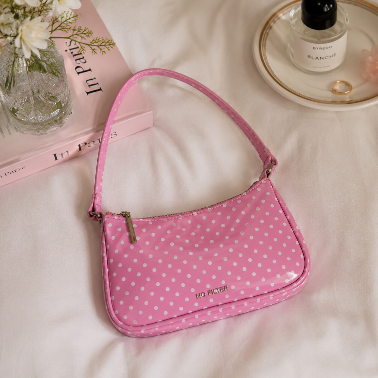 Rubiena Polka Dot Shoulder Bag