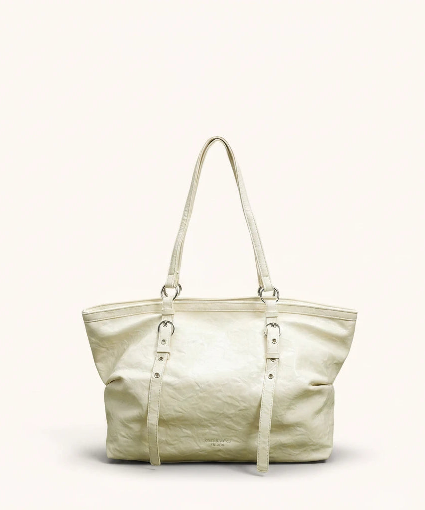 Chestnut Tote — Patent | Remove the bg with text of the products and replace the bg with image reference i give and keep the showdow of the products