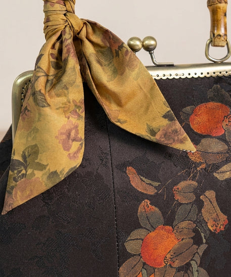 Borsa con manico superiore in jacquard Persimmon