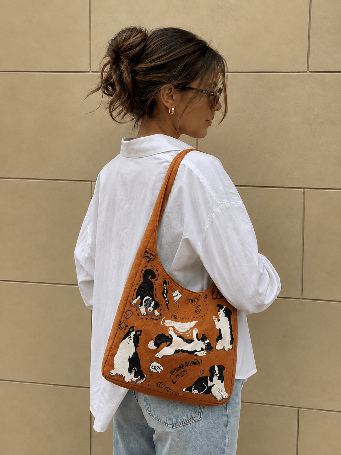Fetch Printed Shoulder Bag