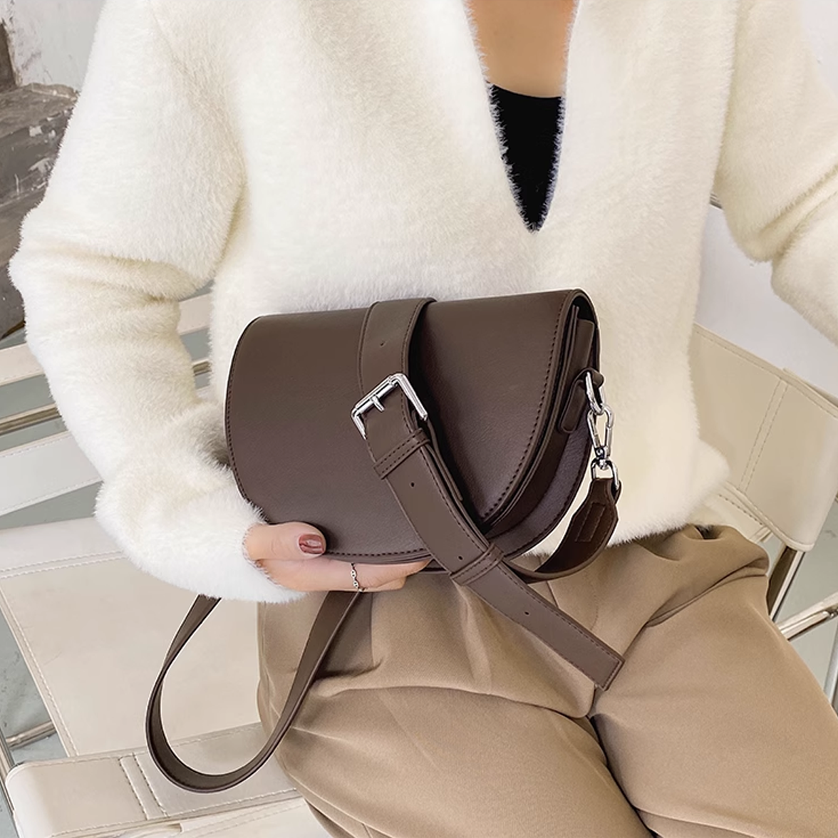 Serre Vegan Leather Crossbody Bag