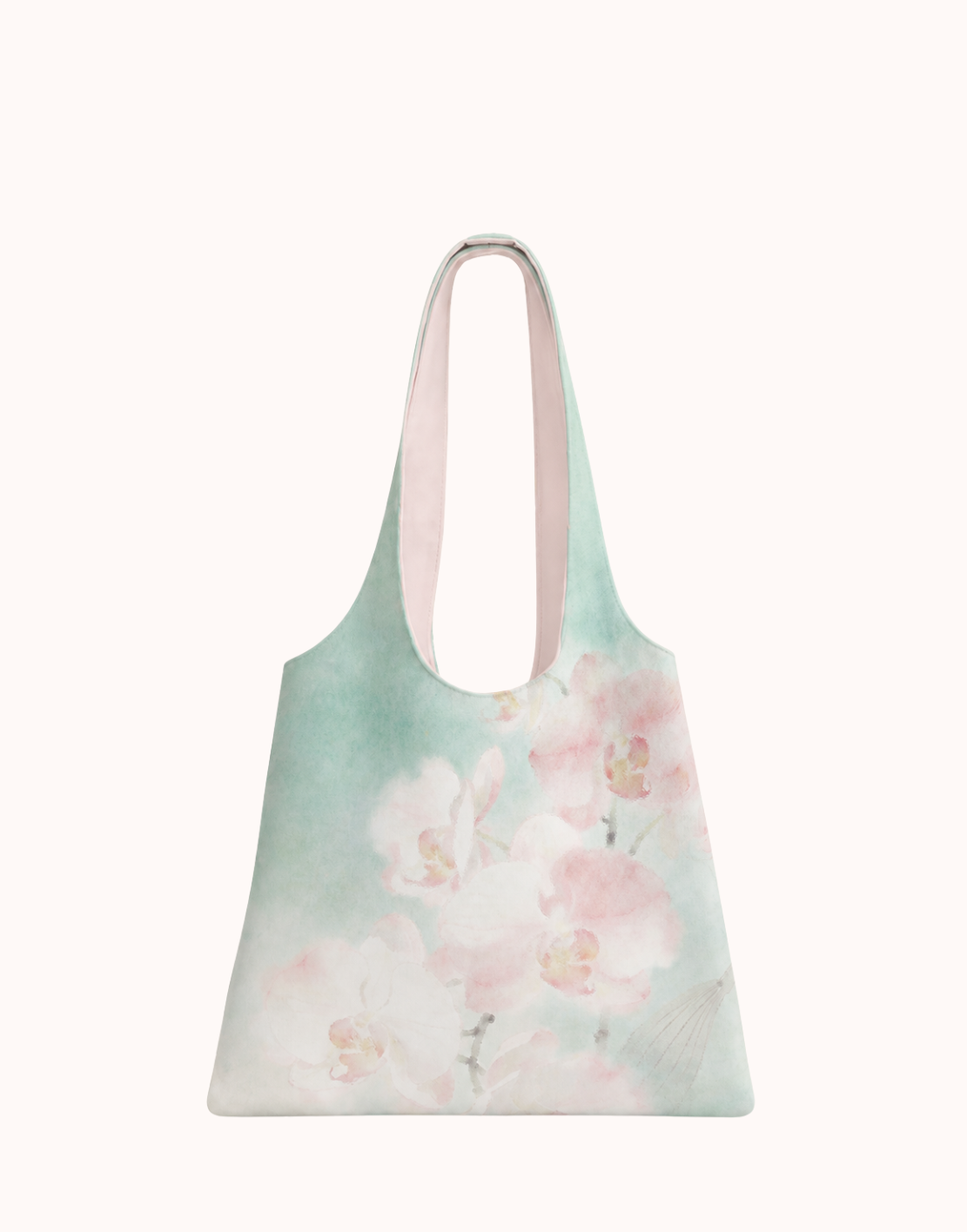 Borsa a spalla in tela Mist Orchid