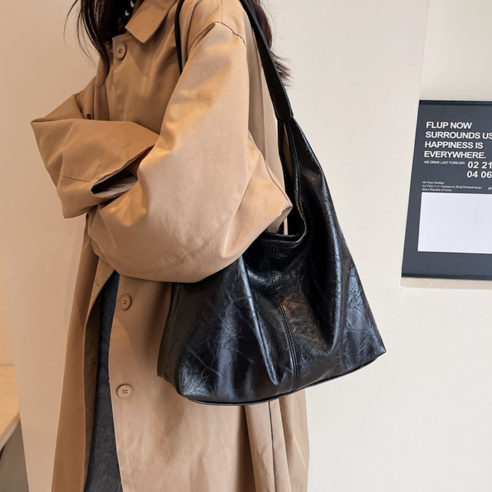 Adélya Vegan Leather Hobo Bag