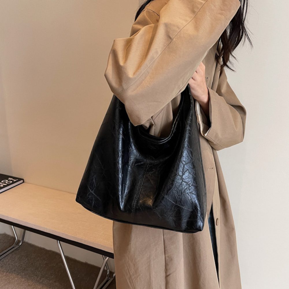 Adélya Vegan Leather Hobo Bag