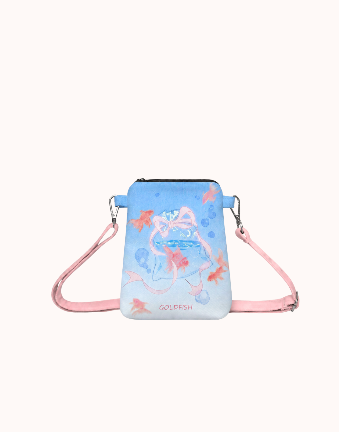 Borsa porta cellulare in tela Summer Fish