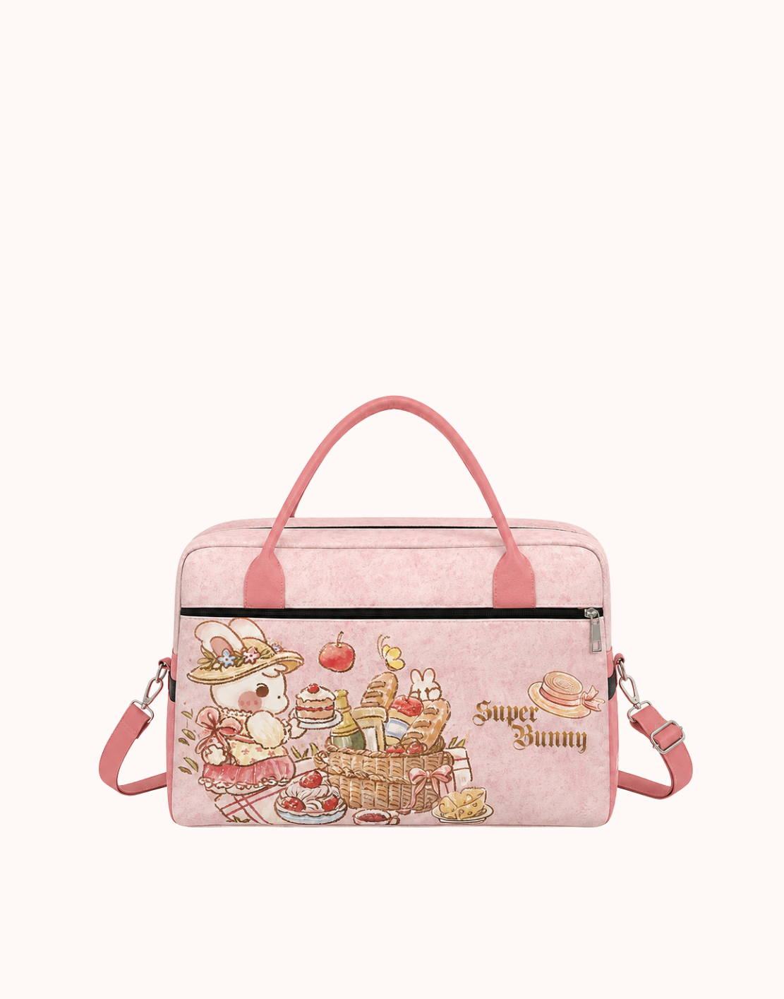Borsa da viaggio in tela Cupcake Bunny