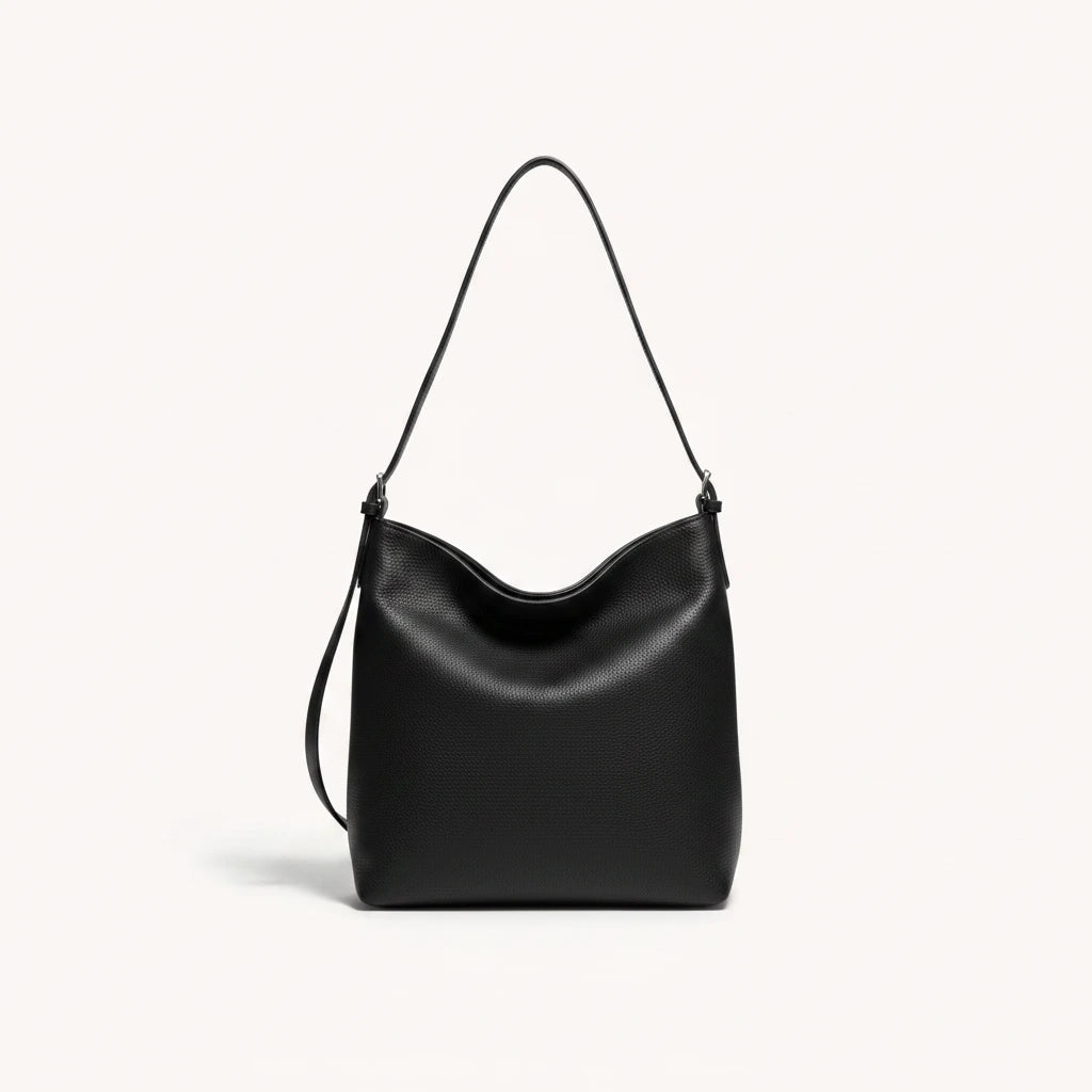 Hazel Shoulder Tote — Brushed Suede | Remove the bg with text of the products and replace the bg with image reference i give and keep the showdow of the products
