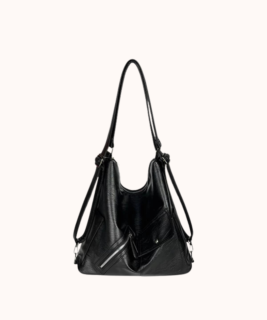 Vintage Soft Leather Backpack Tote Bag
