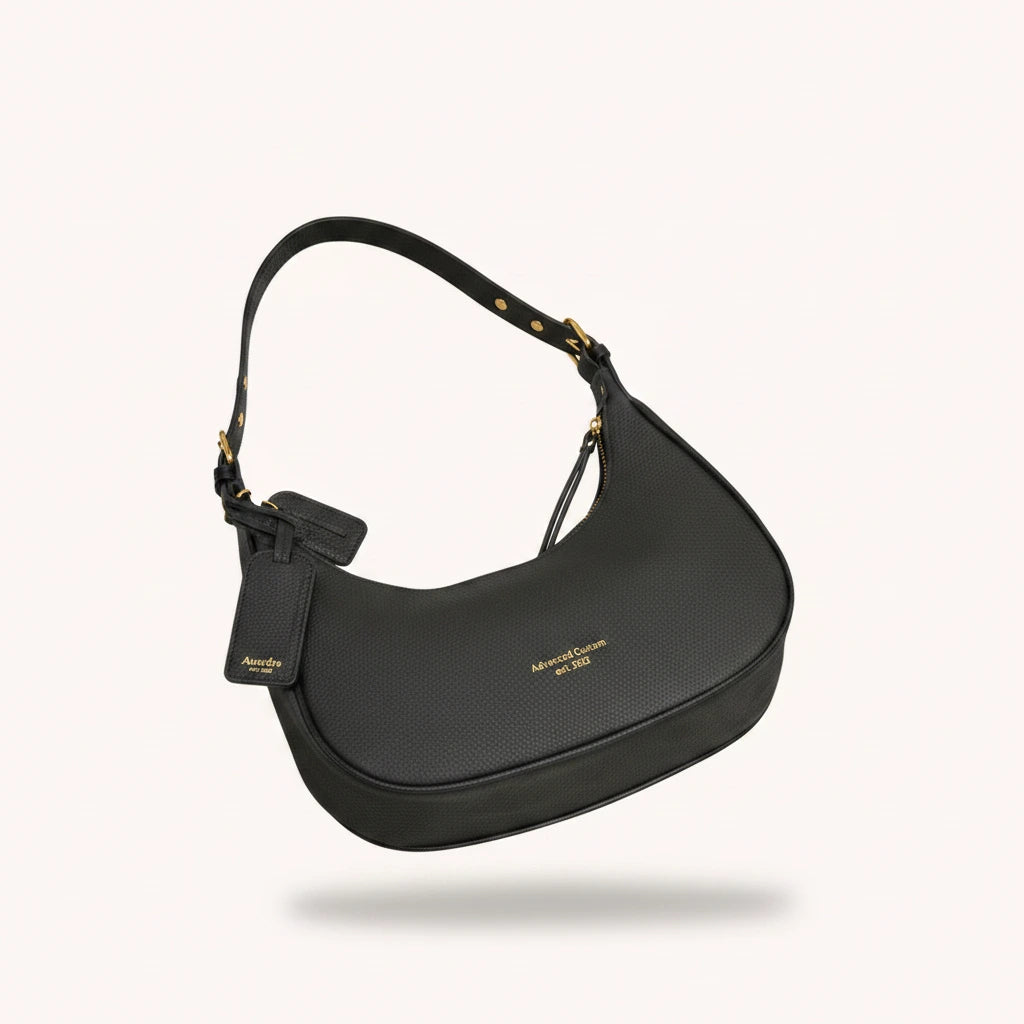 Moon Shoulder Bag — Pebbled | Remove the bg with text of the products and replace the bg with image reference i give and keep the showdow of the products