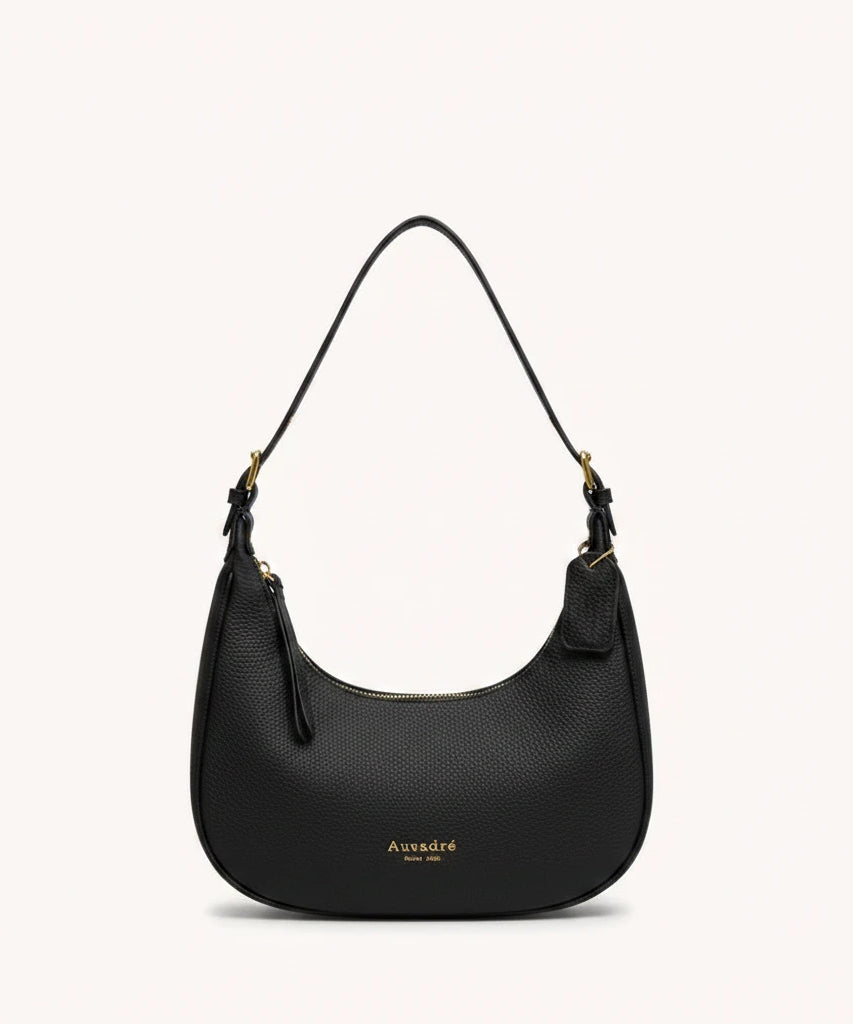 Moon Shoulder Bag — Pebbled | Remove the bg with text of the products and replace the bg with image reference i give and keep the showdow of the products