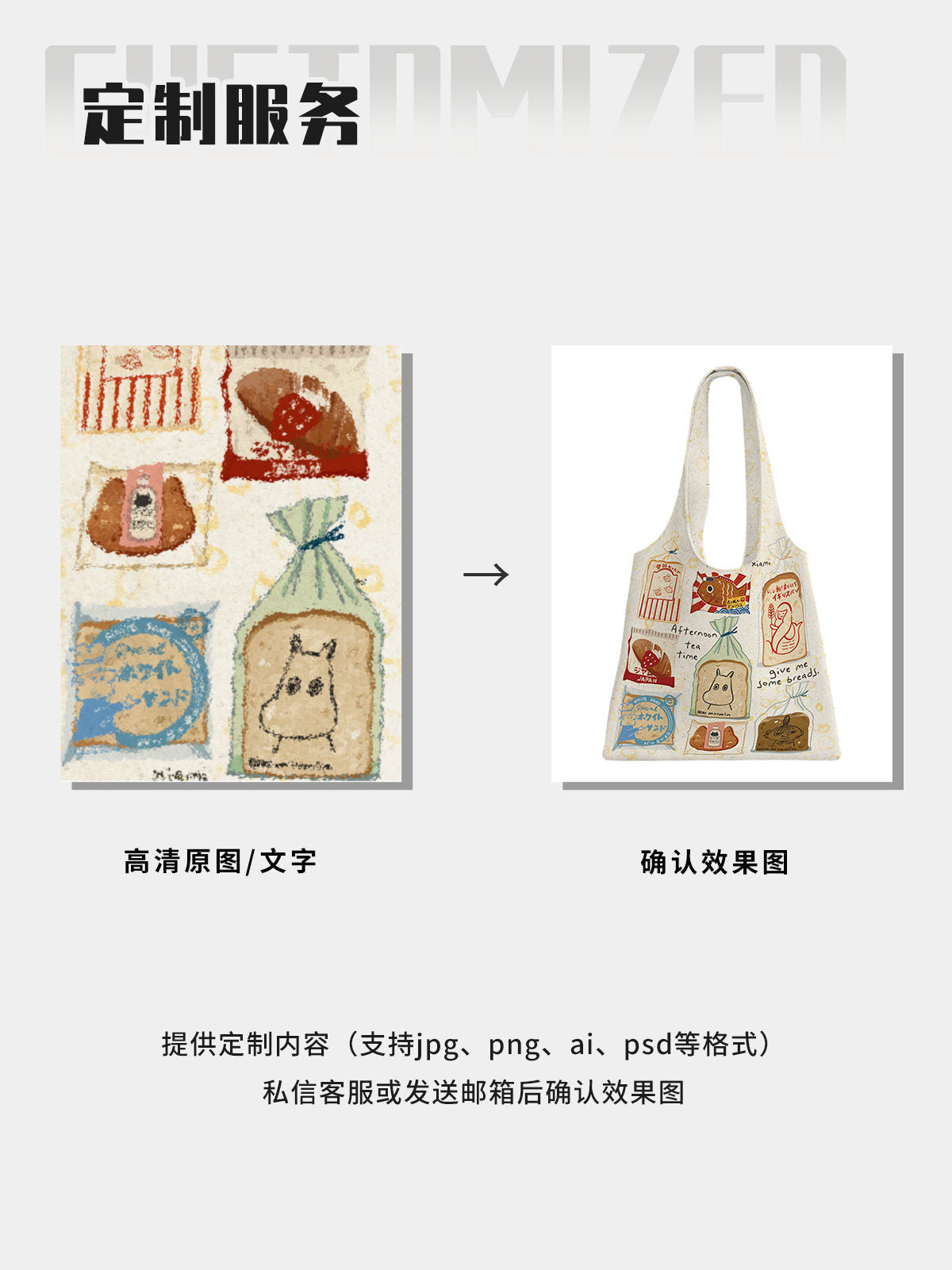 Bread Canvas Shoulder Bag