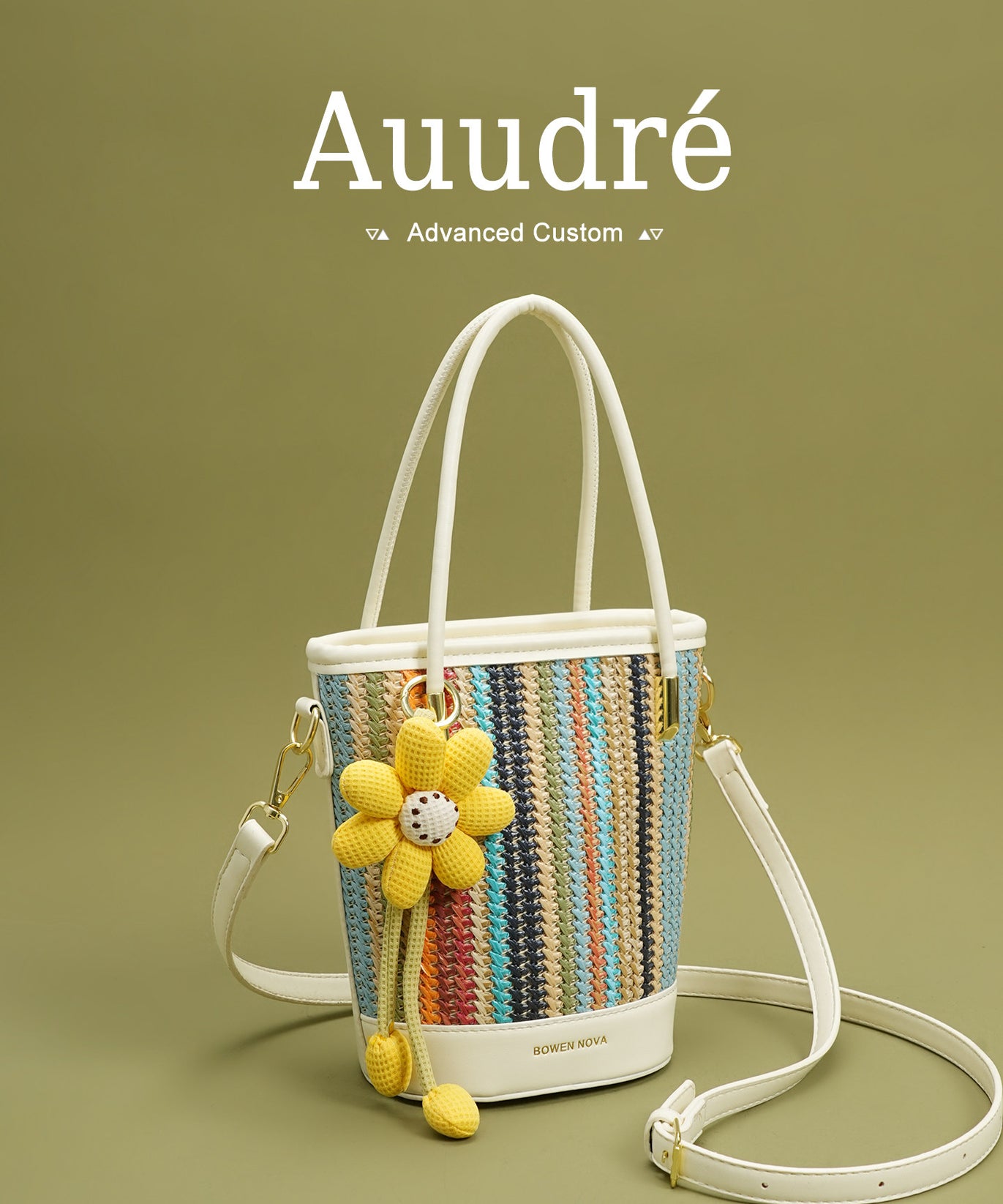 Fiesta Bucket Bag — Straw