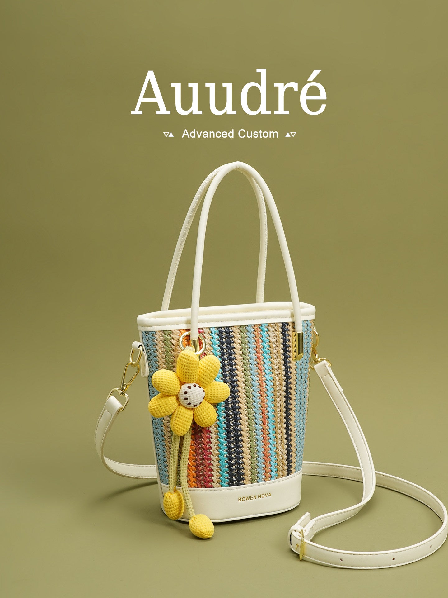 Fiesta Bucket Bag — Straw