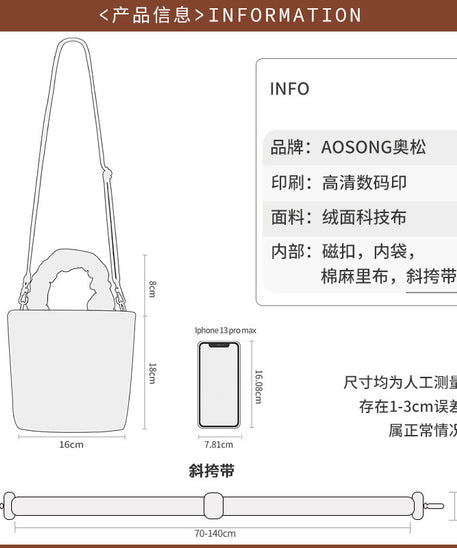 First Love Garden Canvas Crossbody Tote